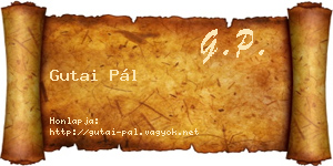 Gutai Pál névjegykártya